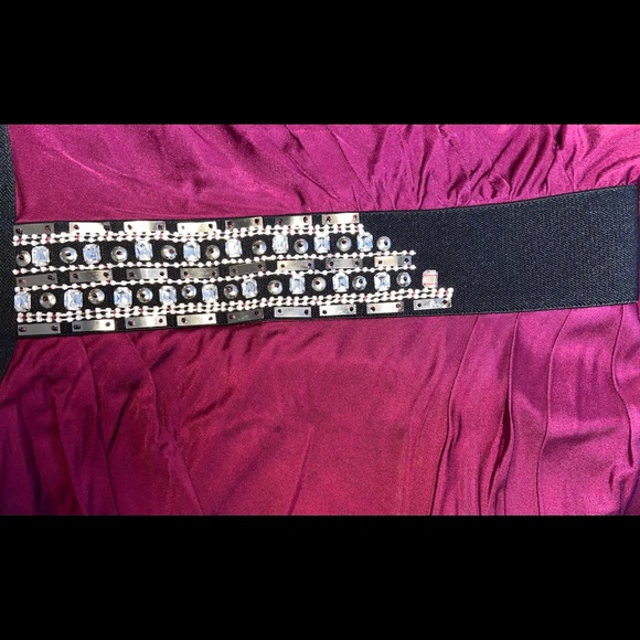 Moda International One-Shoulder Belted Dress. - Picture 8 of 11